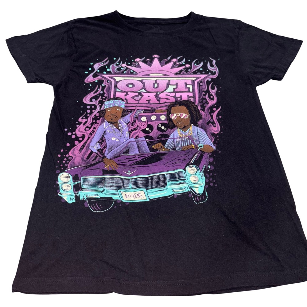 Hip-Hop TShirt Mens Small Black Graphic ATLiens OutKast